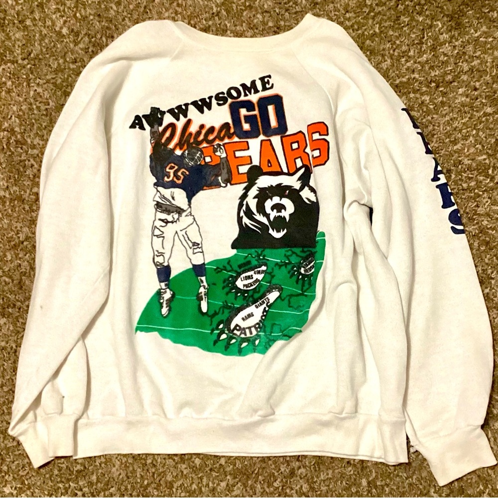 Vintage Hugger NFL season Super Bowl XX Chicago Bears 85’ sweatshirt